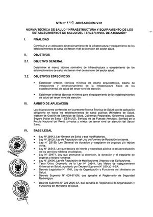 Norma Técnica De Salud N° 119 Minsa Dgiem V 01