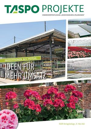 TASPO Projekte „Gewächshäuser & Pelargonien“