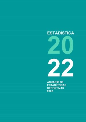 Anuario De Estadísticas Deportivas 2022