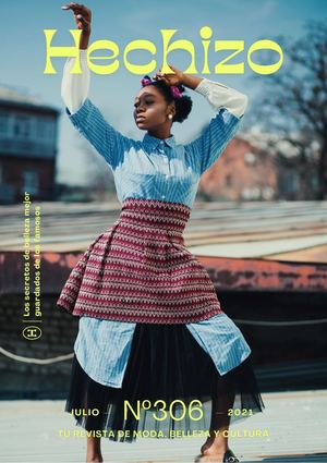 Portada Para Revista Sobre Moda Con Fotografía Y Letras Amarillo Claro