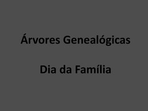 ÁRvores Genealógicas