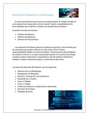 (Articulo)proceso De Desarrollo De Software