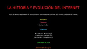 Linea De Tiempo De La Historia Del Internet