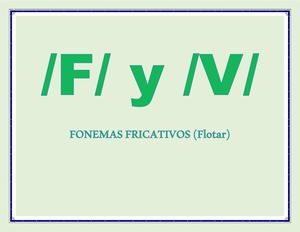 Fonemas F Y V