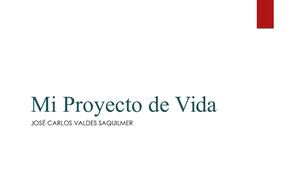 Mi Proyecto De Vida José Valdes