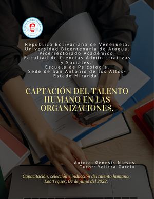 Captación del Talento Humano en las organizaciones.