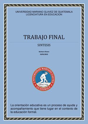 I Trabajo Final Orientación