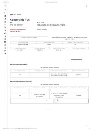 Sri En Línea Consulta De Ruc