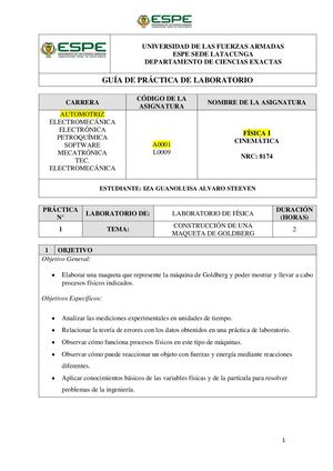 Informe Maqueta De Goldberg