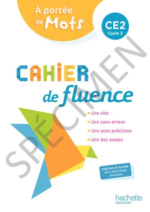 Cahier de fluence CE2