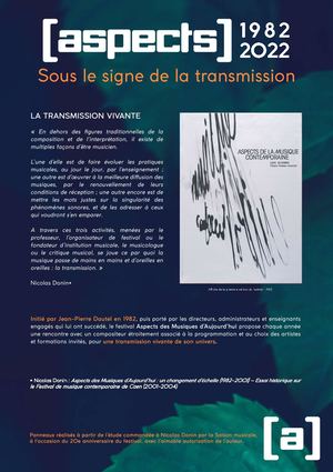 Exposition 40 Ans du Festival Aspects des Musiques d'Aujourd'hui