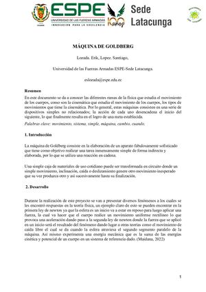 Ensayo Maquina Goldberg
