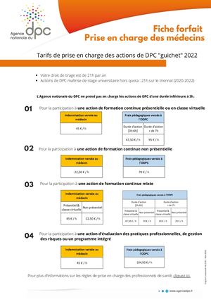 Forfaits DPC2022 Medecins V6