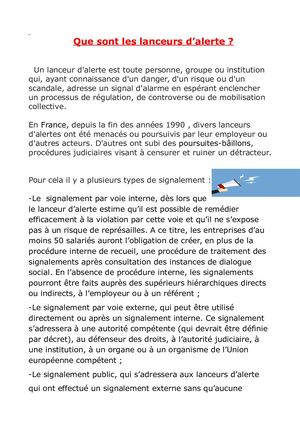 Les Lanceurs D'alerte