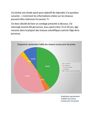 les réseaux auprès des jeunes et l'information