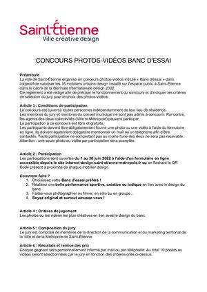 Règlement Concours Banc Essai 2022