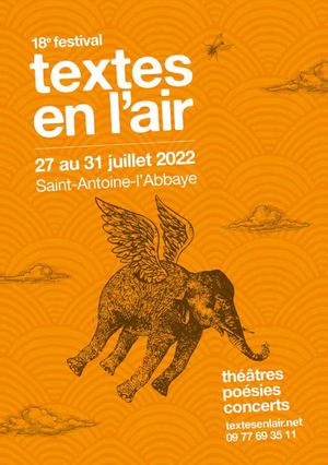 Textes en l'air : le programme 2022 !