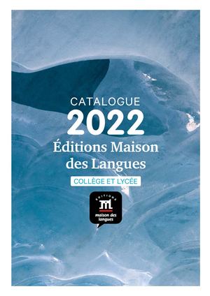 Catalogue scolaire 2022