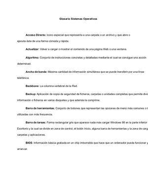 Glosario Sistemas Operativos