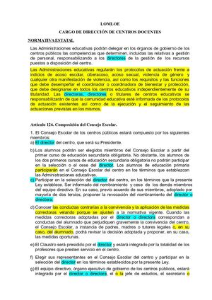 Funciones Dirección LOMLOE