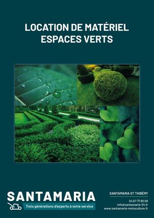 Location Matériel Espaces Verts Santamaria