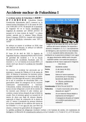 Accidente Nuclear De Fukushima I