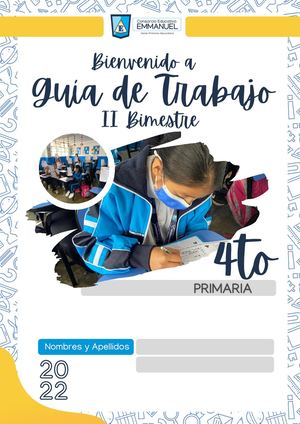 Guia del Estudiante Emmanuel II - Bim 4to Prim
