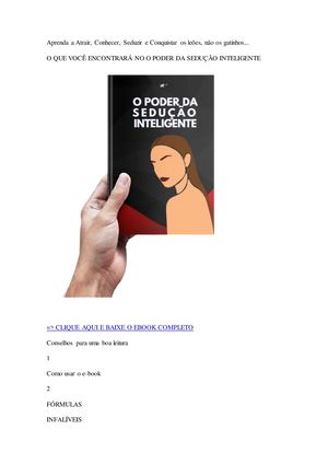 Livro O Poder Da Sedução Inteligente Funciona - Download Do PDF