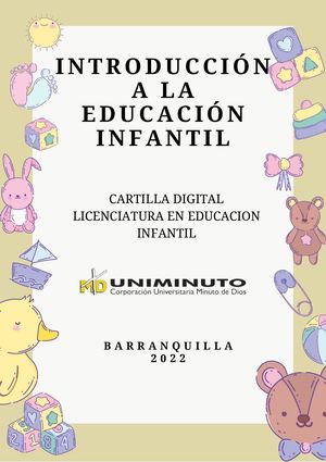 CARTILLA DIGITAL INTRODUCCIÓN A ÑA EDUCACIÓN INFANTIL UNIMINUTO