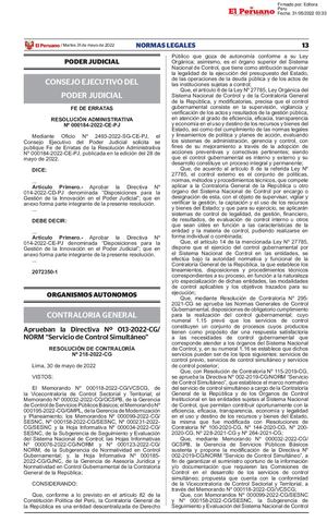Directiva No 013 2022 Cgnorm Servicio De Contr Resolucion N 218 2022 Cg 2072399 1
