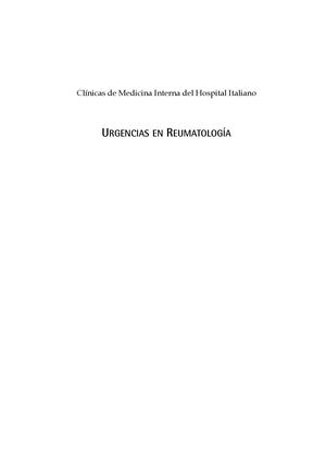 Urgencias en reumatológicas