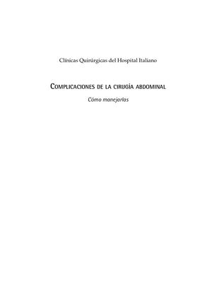 Complicaciones de la cirugía abdominal