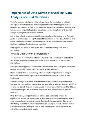 Importance Of Data Driven Storytelling Data Analysis &Amp Visual Narratives