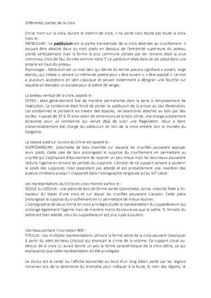 Différentes Parties De La Croix