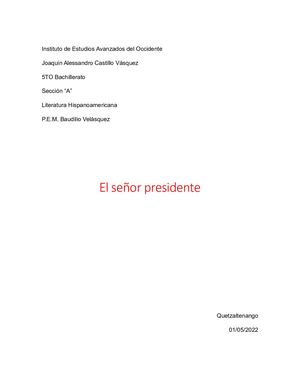 Ensayo Del Señor Presidente