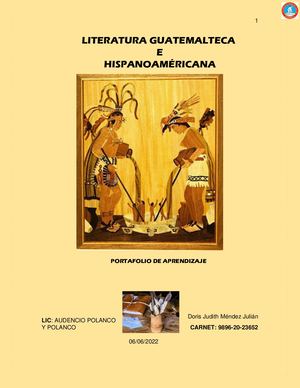Portafolio De Literatura Guatemalteca