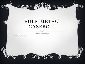 Pulsímetro Casero