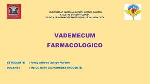 Vademecun Farmacologia
