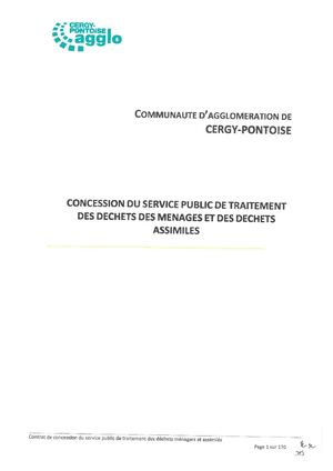 01 - Concession du service public de traitement des déchets des ménages et des déchets assimilés