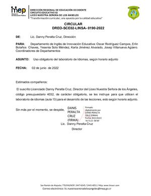 Circular 190 Uso Lab Idiomas