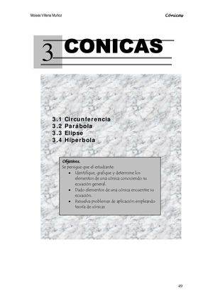 Precalculo De Villena-Cónicas