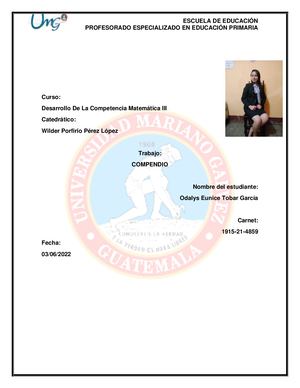 DESARROLLO DE LA COMPETENCIA MATEMÁTICA III