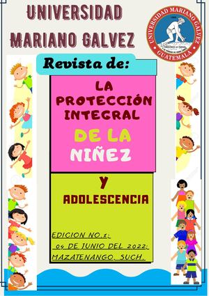 Revista la protección a la Niñez y Adolescencia.