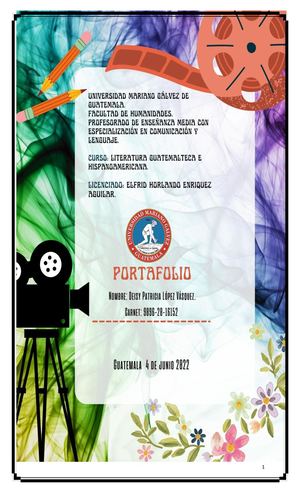 Portafolio De Literatura Guatemalteca Final