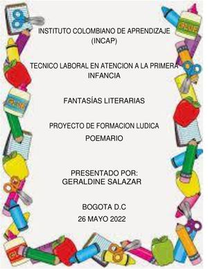 Geraldine Salazar Poemario