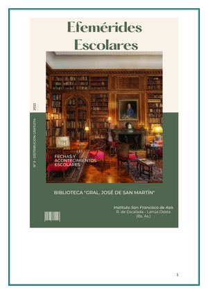 Efemérides Escolares ISFA 2022