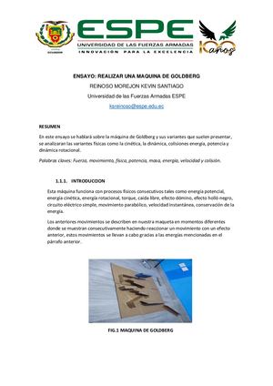 Ensayo MAQUINA DE GOLDBERG