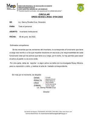 Circular 194 Inventario Instituional