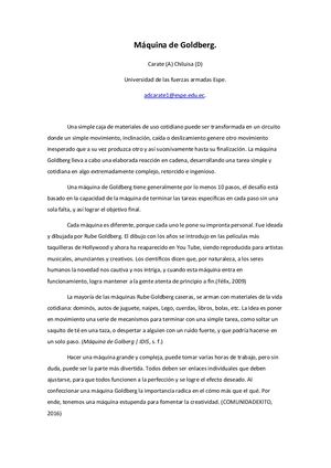 Ensayo Maquina De Goldberg