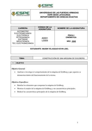 Informe Máquina De Goldberg